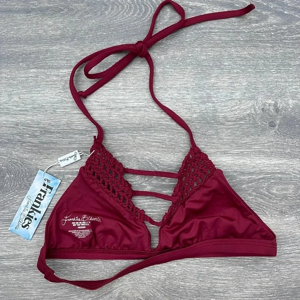 Frankies Bikinis Sienna Top, Merlot - Picture 6 of 8